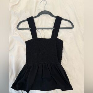 Nwot Express Black Smocked Top